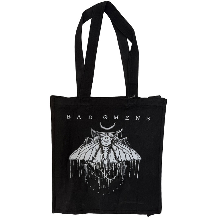 Bad Omens Tote Bag: Moth (Black)