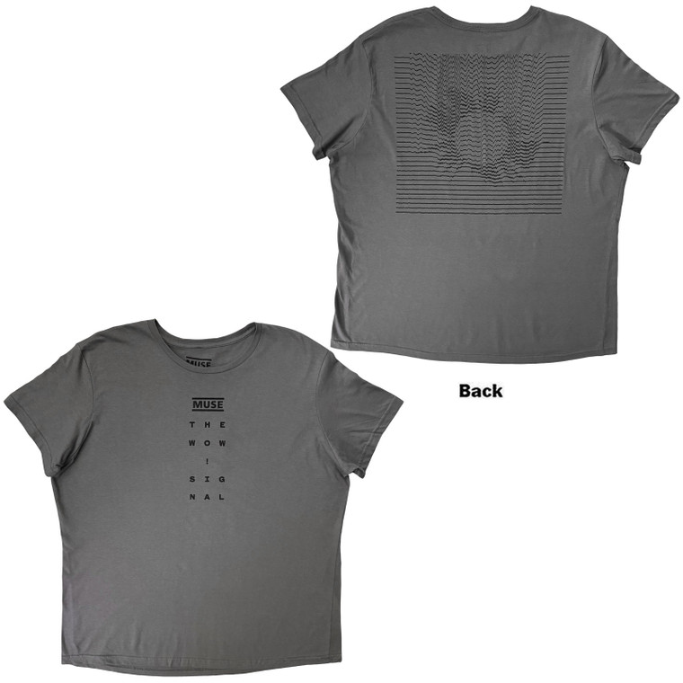 Muse Unisex T-Shirt: Logo and Signal (Grey)