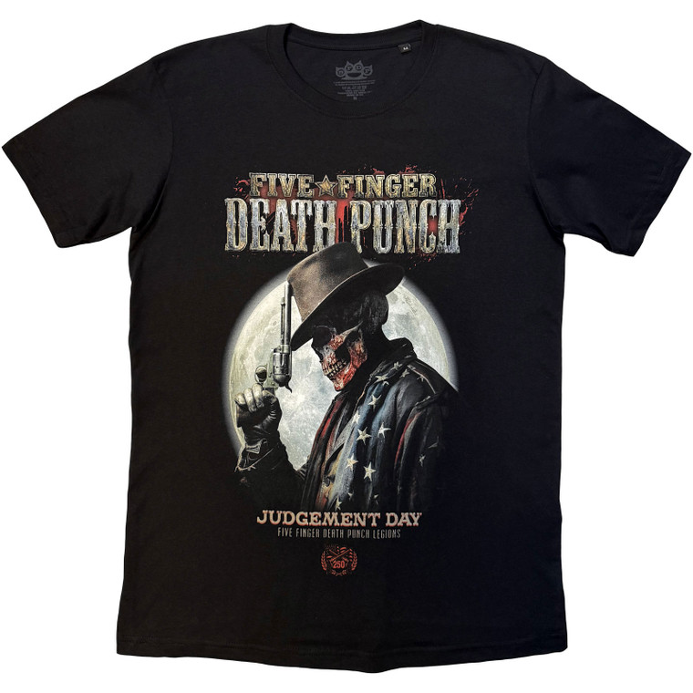 Five Finger Death Punch Unisex T-Shirt: Judgement Day Moon (Black) 