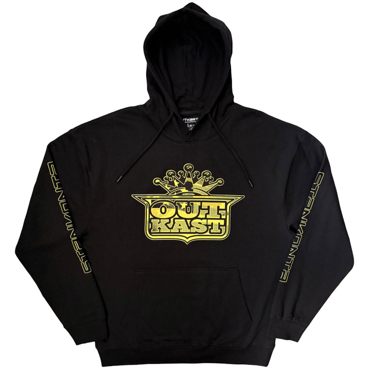 Outkast Unisex Pullover Hoodie: Yellow Logo (Black)