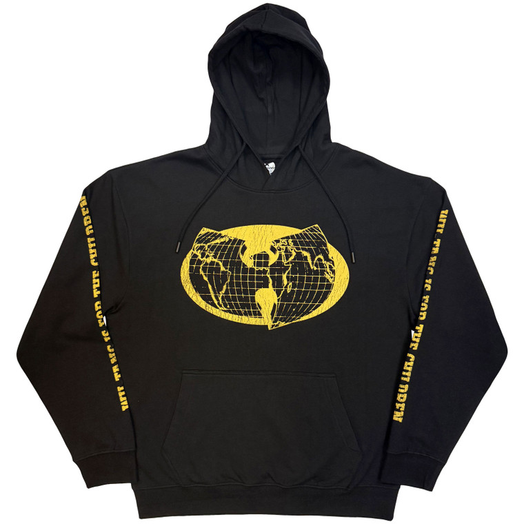 Wu-Tang Clan Unisex Pullover Hoodie: World For The Children (Black) (Sleeve Print)
