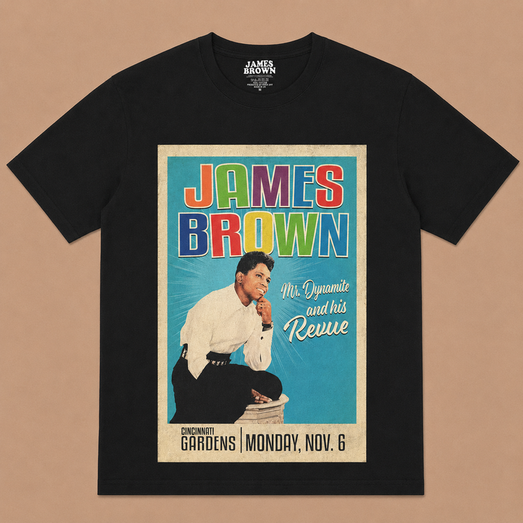 James Brown Unisex T-Shirt: Mr Dynamite (Black)