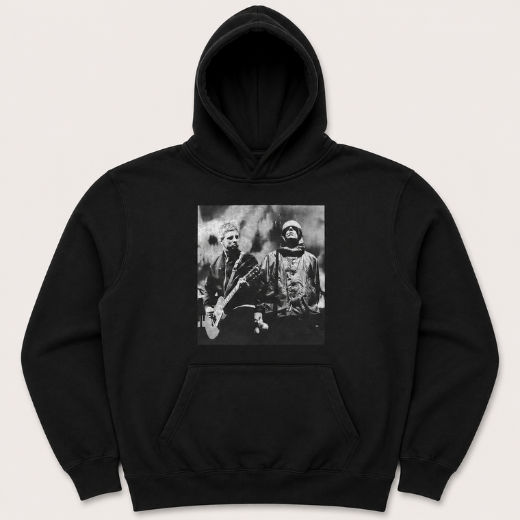 Oasis Unisex Pullover Hoodie: Live Photo (Black) (Ex-Tour)