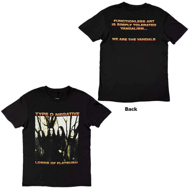 Type O Negative Unisex T-Shirt: Lords Of Flatbush (Black) (Back Print)