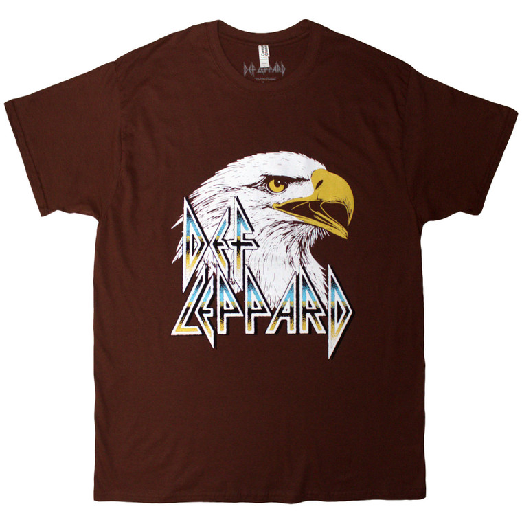 Def Leppard Unisex T-Shirt: Eagle (Brown)