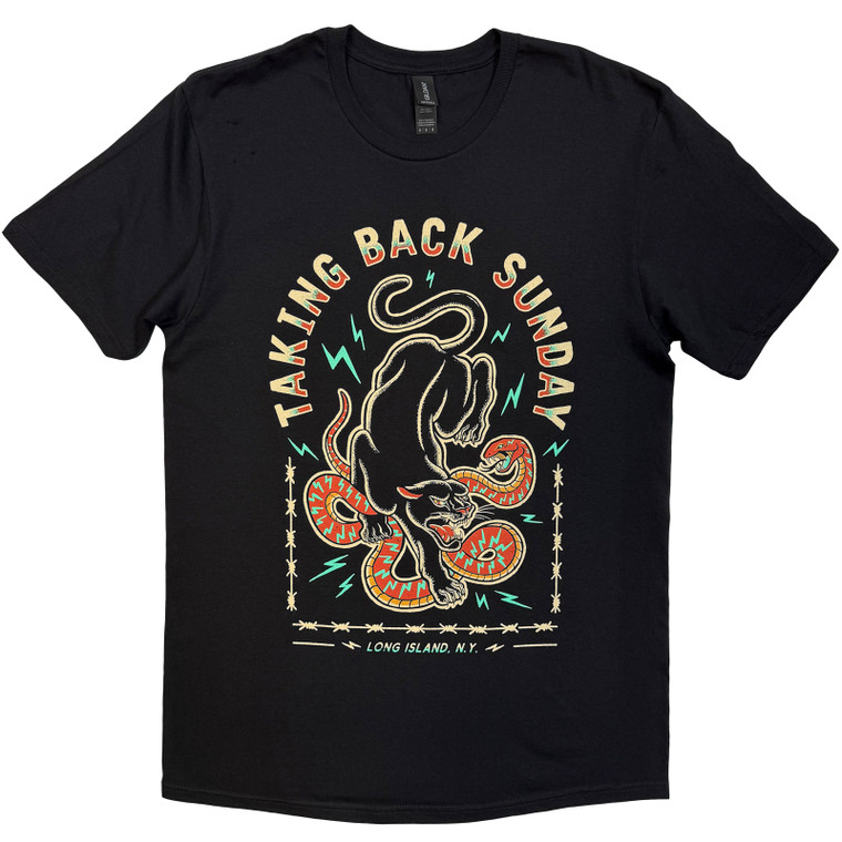 Taking Back Sunday Unisex T-Shirt: Panther Snake (Black)