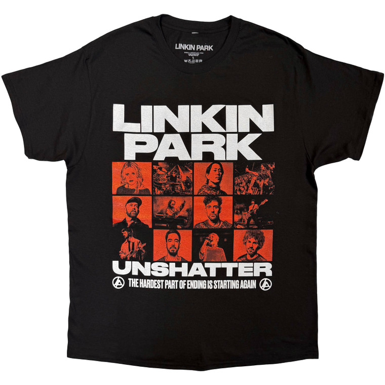Linkin Park Unisex T-Shirt: Unshatter Box Photos (Black)