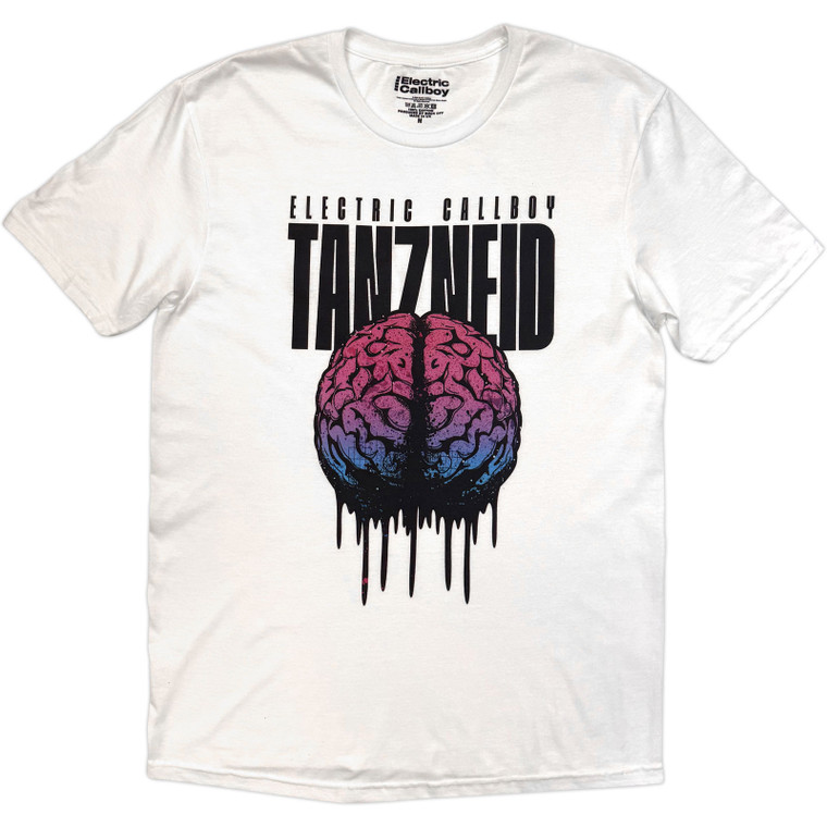 Electric Callboy Unisex T-Shirt: Tanzneid Melting Brain (White)