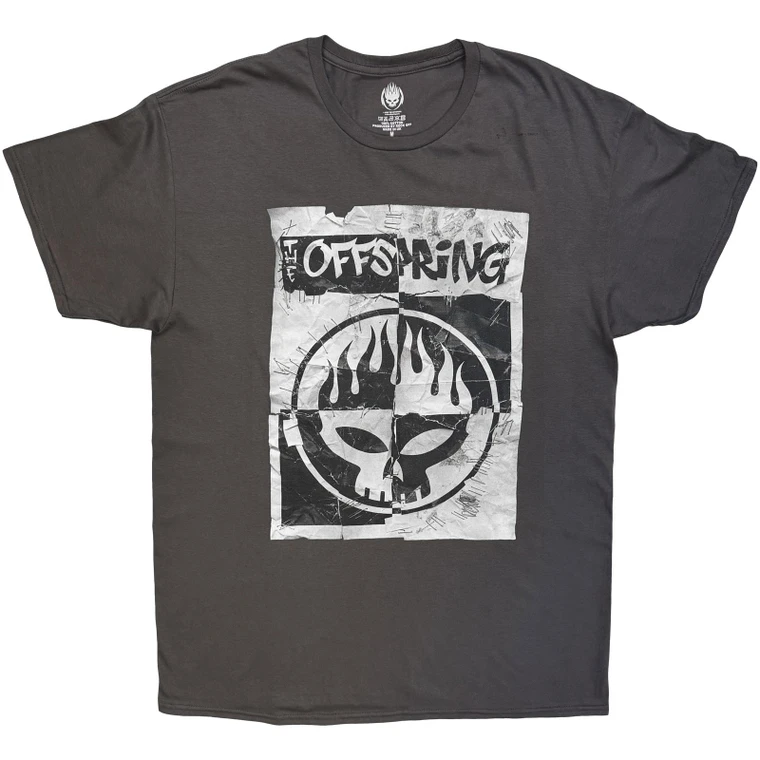 The Offspring Unisex T-Shirt: Ripped Sketched Poster (Charcoal Grey)