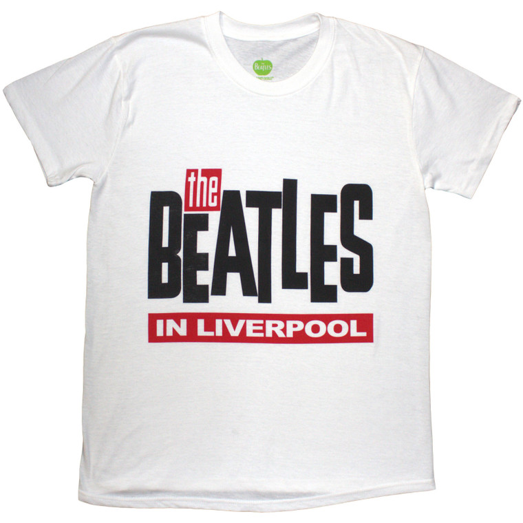 The Beatles Unisex T-Shirt: In Liverpool (White) 