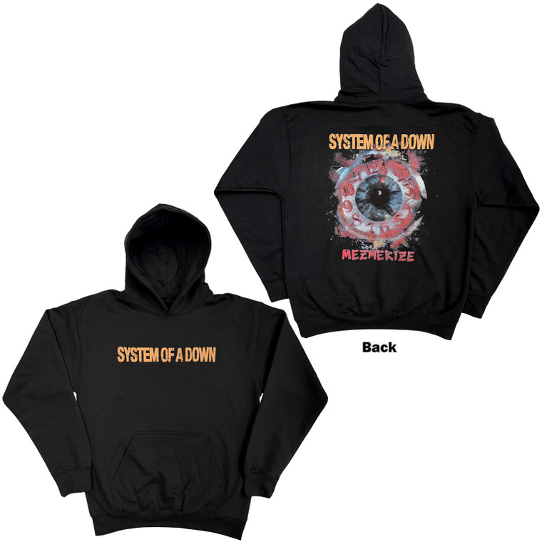 System Of A Down Unisex Pullover Hoodie: Mezmerize (Black) (Back Print)