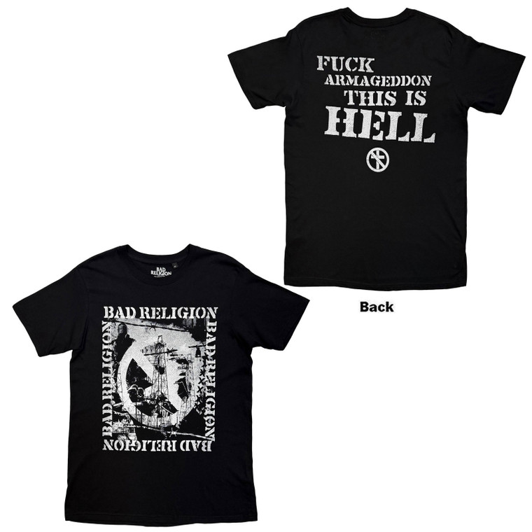 Bad Religion Unisex T-Shirt: This Is Hell (Black) (Back Print)