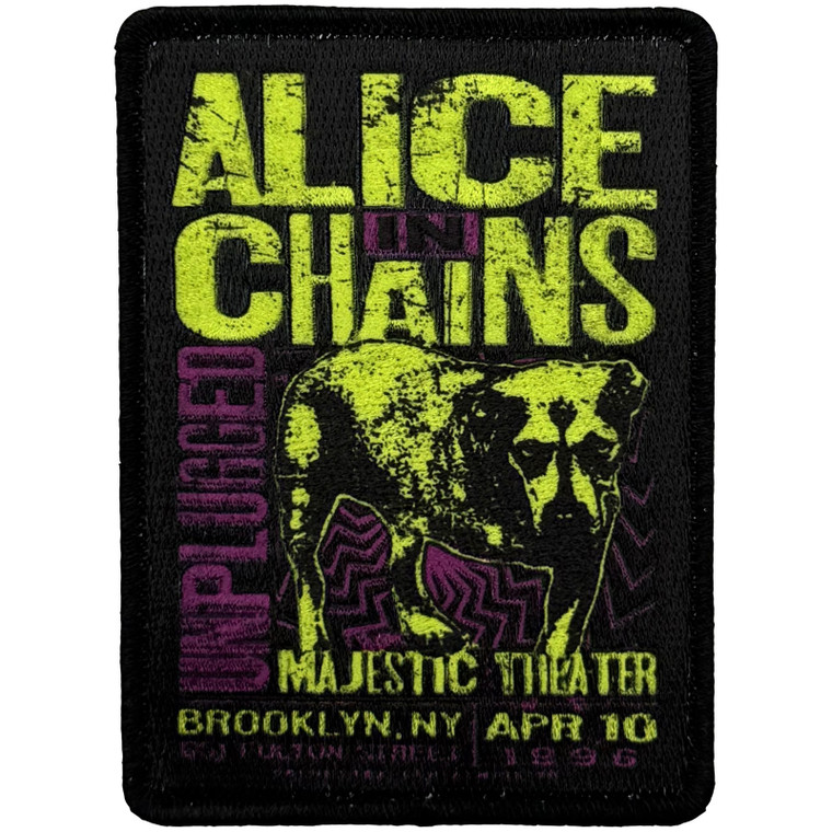 Alice In Chains Woven Patch: Unplugged Dog