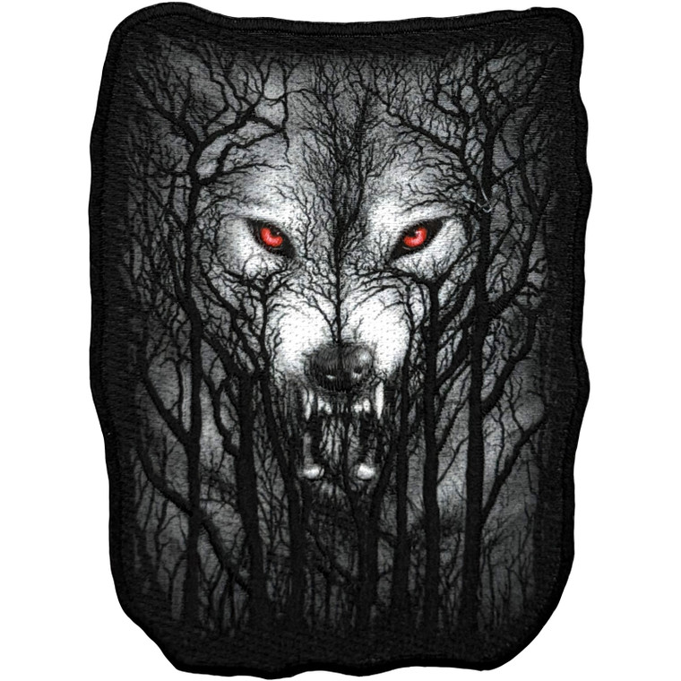 Spiral Woven Patch: Forest Wolf