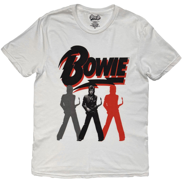 Bowie Trio Unisex White T-Shirt