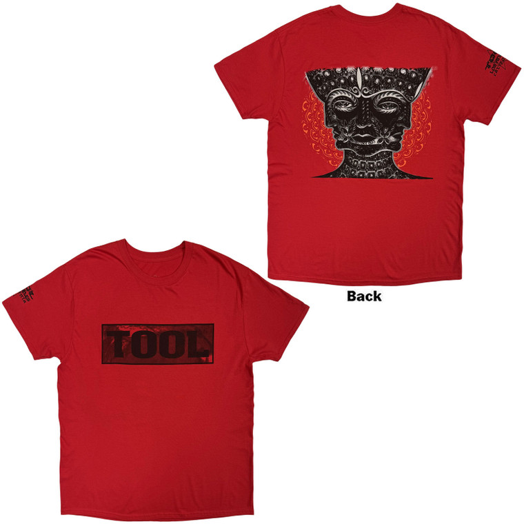 Tool Unisex Red Tee: Faces (Back Print)