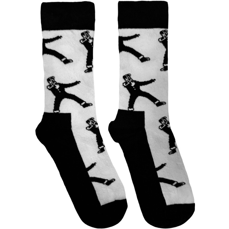 Morrissey Unisex Socks: Mic Pose (White) (UK Size 6 - 11)