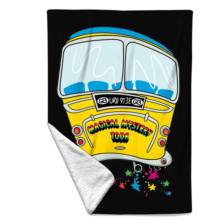 Beatles_Mystery Tour Bus Small Sherpa Fleece_Blanket