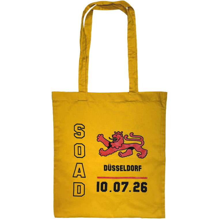 System Of A Down Tote Bag: Dusseldorf Event Tour '26 (Yellow) (Ex-Tour)
