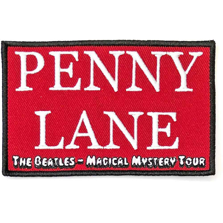 The Beatles Standard Patch: Penny Lane Red (Red)