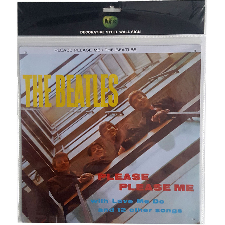 The Beatles Steel Wall Sign: Please, Please Me Album Cover