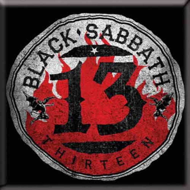 Black Sabbath Fridge Magnet: 13 Flame Circle