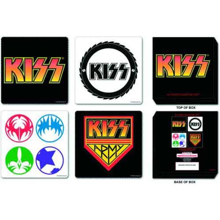 KISS Coaster Set: 4 Piece Set In Presentation Box