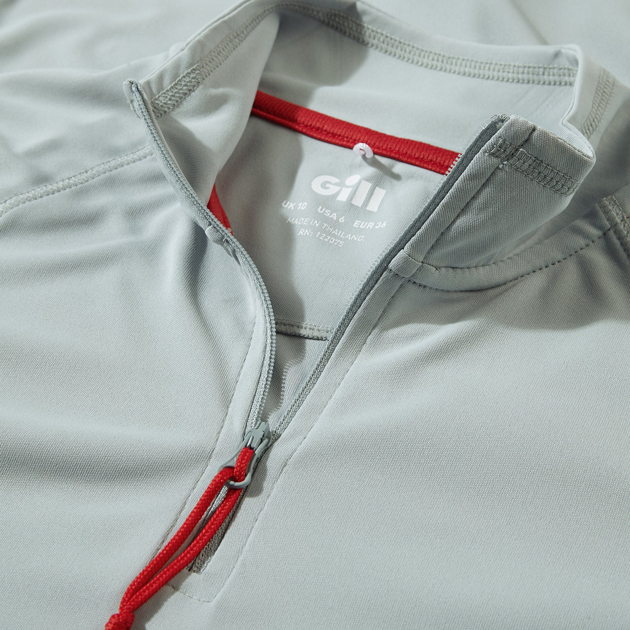 ●PALE JADE● 25SS Organic Long Sleeve - U neck Women's UV Tec Long Sleeve Zip Tee - Gill Marine Official US