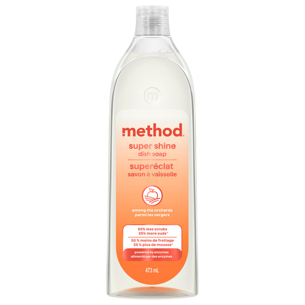 among the orchards super shine liquid dish soap, powered by enzymes, 473mL