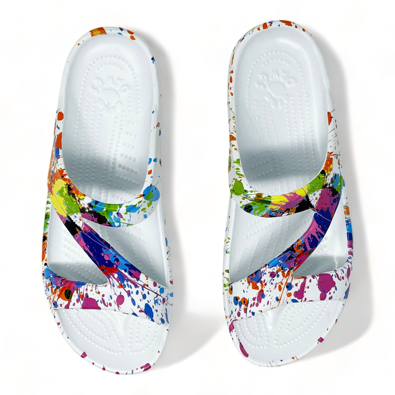 Women's PAW Print Z Sandals - Artist Palette - DAWGS