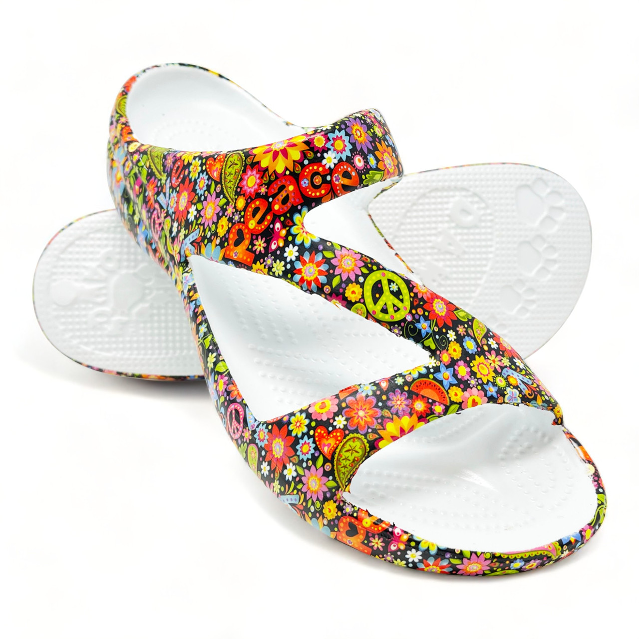 Women's PAW Print Z Sandals - Peace Out - DAWGS