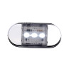 Use this Maxxima Stainless Steel Bezel Courtesy Light in any low-light area such as the rear of a truck or to add lighting underneath a trailer. The compact design allows for discreet installation while providing reliable bright light from three LEDs.