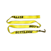 This 8' Wheel Lift Strap comes with a Mini J Hook on One End. Warning: Never exceed working load limit.