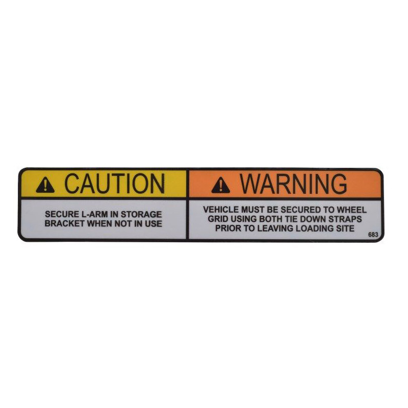 Decal Safety | Jerr-Dan PN 7330000683 - East Coast Truck and
