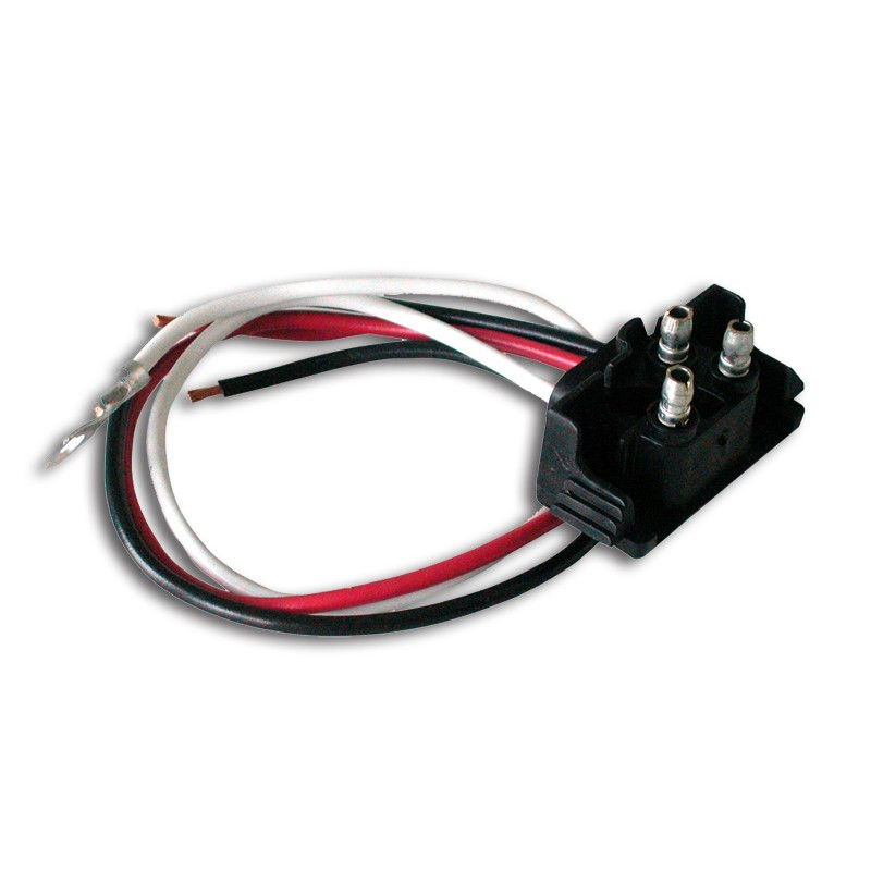 TruckLite Light Pigtail 3Prong Male w/ Weather Clip