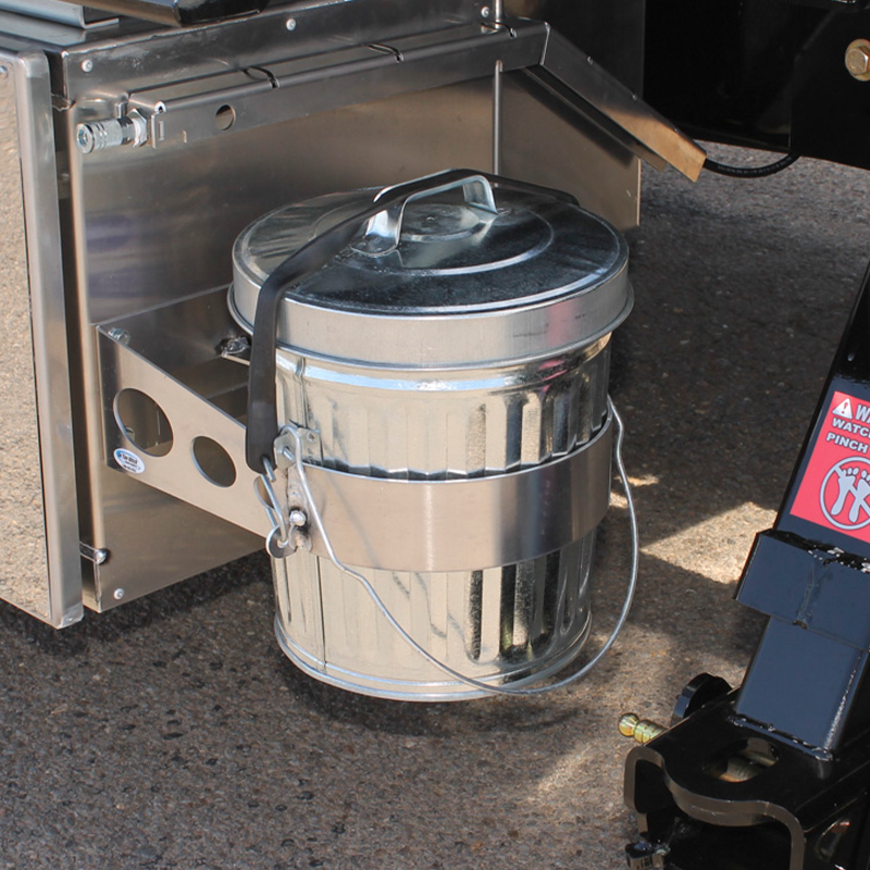 Trash Can 4 Gallon Galvanized with Lid | In The Ditch