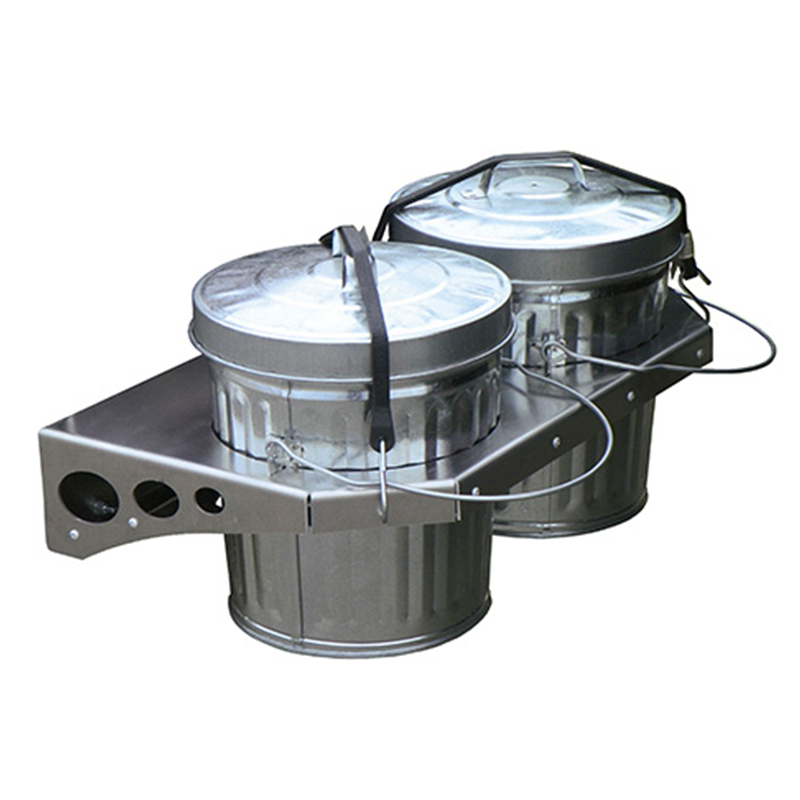 Trash Can 4 Gallon Galvanized with Lid | In The Ditch