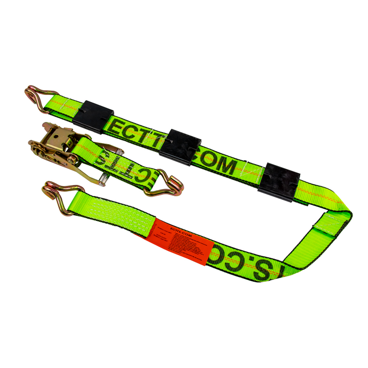 8 ft. x 2 in. Car Hauler Trailer Strap with Double J Hooks | ECTTS