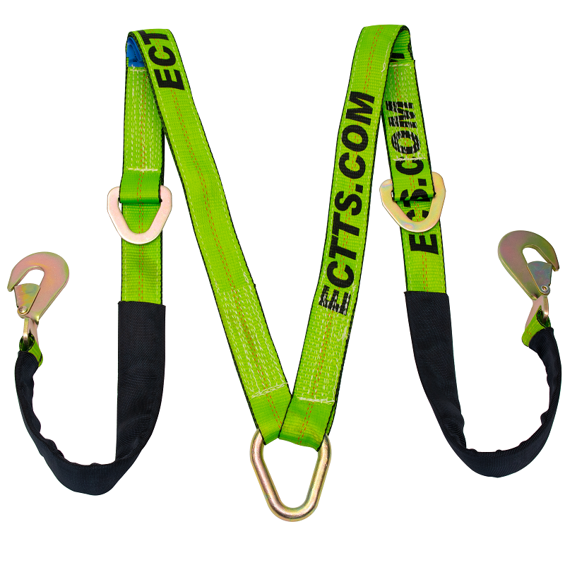 BA Low Profile Soft V-Strap / Bridle For Exotic Cars - Rollback Tow Truck Hauler