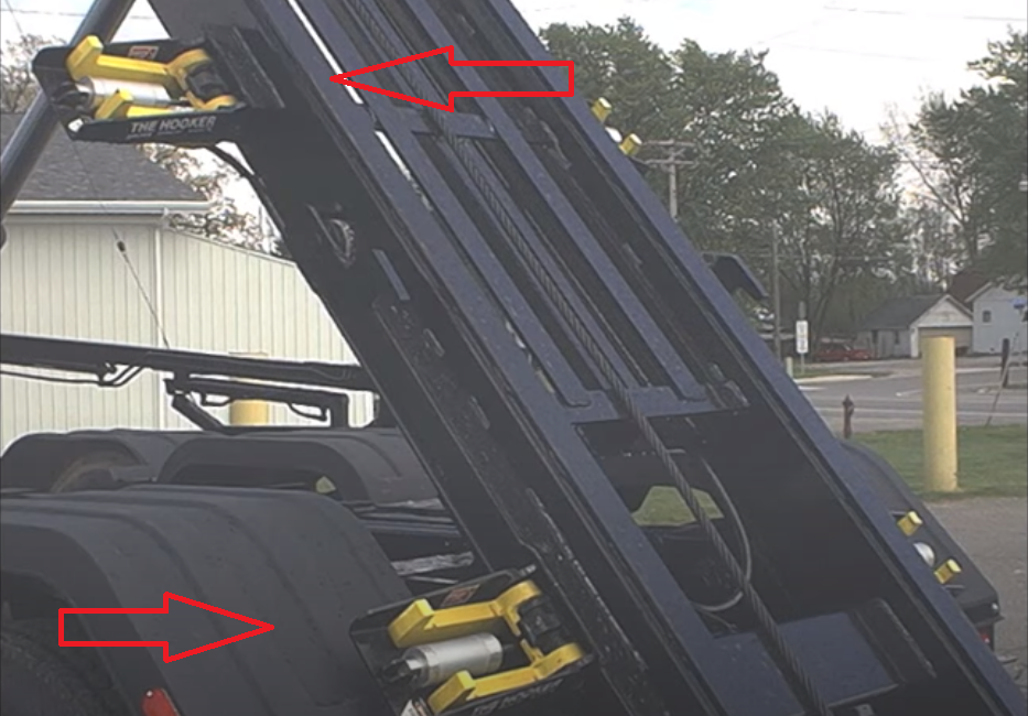Right Hand Dumpster Tie Down Arm | Galfab Hooker System