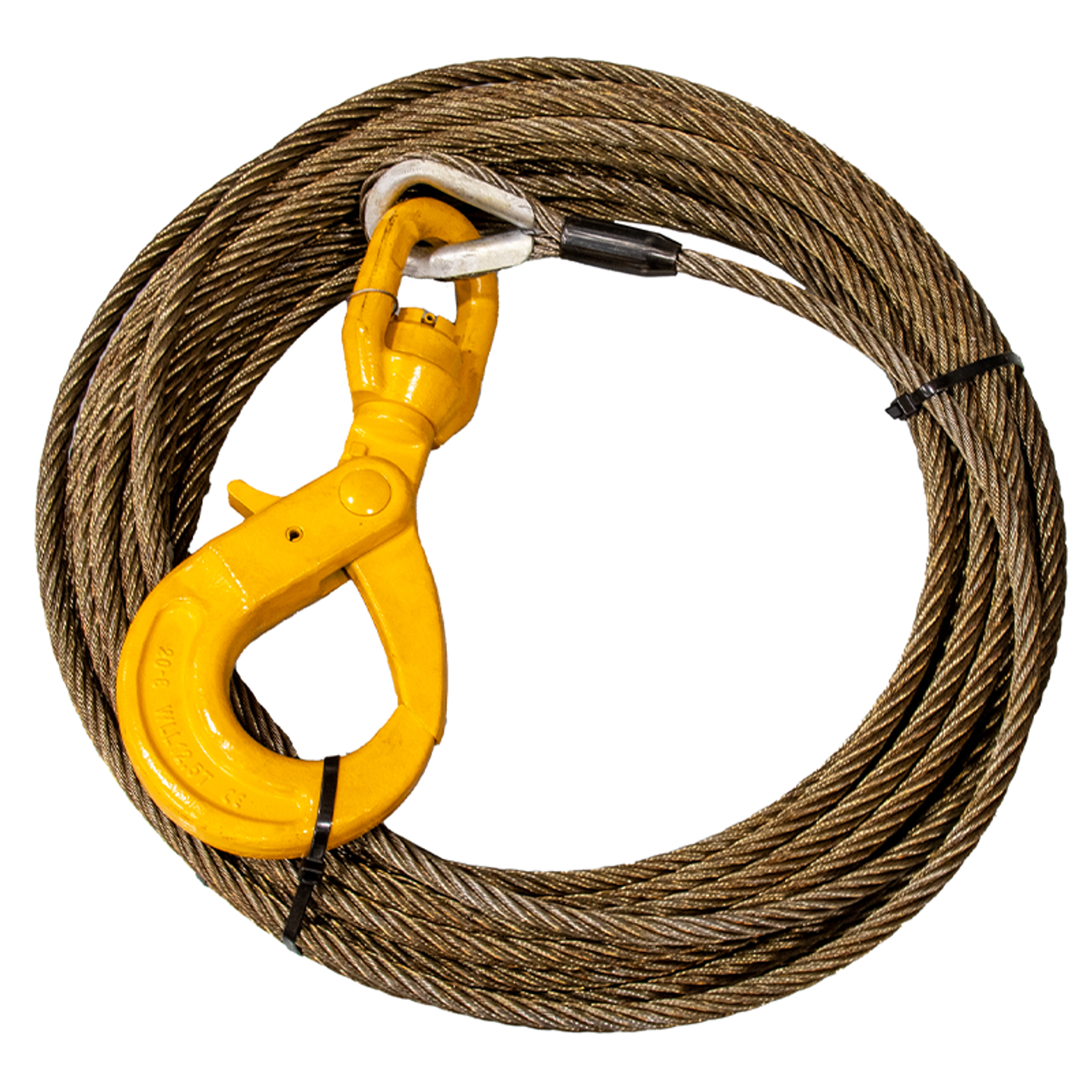 5/8 in. x 100 ft. Steel Core Cable w/Self Locking Hook