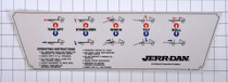 Stabalizer Conttol Decal | Jerr-Dan PN 7330000651