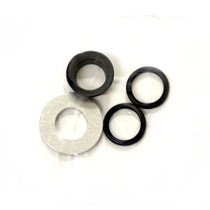 Seal kit for hydraulic fluid leaking for the top of the valve handles. The kit includes a washer, two rubber o-rings, and one harder plastic o-ring. This kit is made for the aluminum valve handles. TE4732,COT,Cottrell