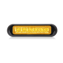 Low Profile Strobe Light | 6 LED, Amber/Clear
M20386YCL