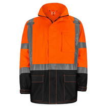 Premium Rain Jacket w/Black Bottom, Orange | GSS