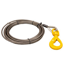 3/8 in. x 100 ft. Steel Core Super Swaged Winch Cable w/Self Locking Hook | ECTTS 
38100SCSLSS