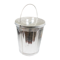 Galvanized Trash Can, 6 Gal. w/Lid | ECTTS
53395
