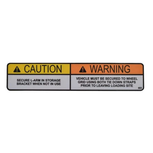 Decal Safety | Jerr-Dan PN 7330000683 - East Coast Truck and