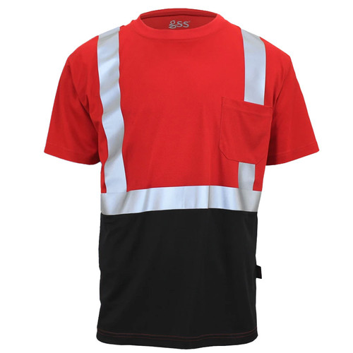 Red Short Sleeve Safety Shirt w/Black Bottom | GSS
GSS 5124