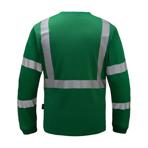 GREEN LONG SLEEVE T-SHIRT W/ BLACK BOTTOM